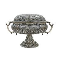 Silver fruit bowl